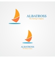 set of abstract sailboat logo vector image