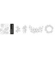 set of different branches of sakura seamless vector image