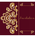 vintage invitation card with ornament vector image