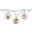 xmas fir twig with christmas tree toys one vector image vector image