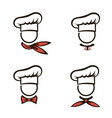 chef icon set vector image