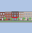 empty street with old houses vector image