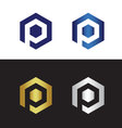 letter p logo vector image