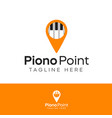 music piano point logo design vector image