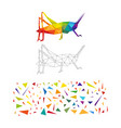 polygonal puzzle game constructor from triangles vector image