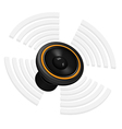 sound speaker with waves vector image