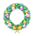 christmas wreath vector image