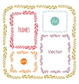 color hand drawn frames set on white vector image vector image