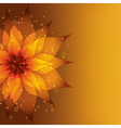 golden background with decorative flower vector image vector image