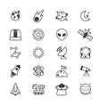 space icons line vector image