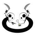 2 reapers holding sandglass watches vector image