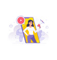 flat cartoon woman vector image vector image