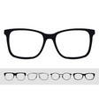 glasses sign icon symbol isolated silhouette vector image