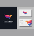 modern colorful flying bird logo icon vector image