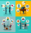 charity donations 4 flat icons square vector image vector image