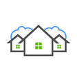 pleasant neighboor residence real estate logo vector image