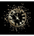 2017 new year card with clock vector image