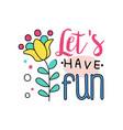 creative doodle logo with exotic flower let s vector image