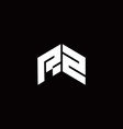 rz logo monogram modern design template vector image