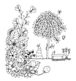 entangle bench and a tree vector image