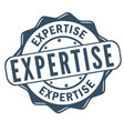 expertise grunge rubber stamp vector image vector image