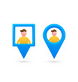 map pointer with pople pin point human vector image vector image