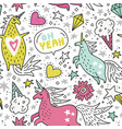 unicorn seamless pattern vector image vector image