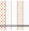 collection of dotted seamless patterns vector image