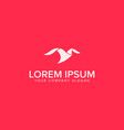 minimalist modern bird logo design concept vector image