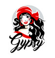 modern beautiful gypsy woman logo vector image
