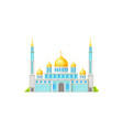 mosque building icon muslim and islam religion vector image vector image