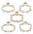 royal vintage brown borders and frames vector image vector image