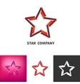 scattered star logo set colored black and white vector image vector image