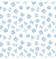 cloning outline simple seamless pattern vector image