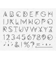 font flat paper vector image vector image