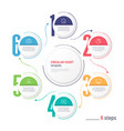 infographic numbered process circular chart vector image