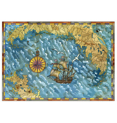 Pirate map 3 Royalty Free Vector Image - VectorStock
