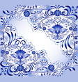 blue floral pattern with empty space ornate vector image