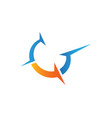 compass logo template icon vector image