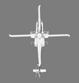 detailed combat helicopter polygonal vector image