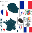map of reunion vector image