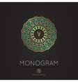 modern monogram logo template vector image