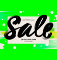 summer sale banner template green background vector image vector image
