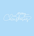 merry christmas lettering design in continuous vector image