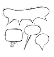 set of chat ink grunge bubbles vector image