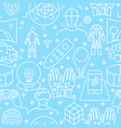 virtual reality seamless pattern in line style vector image