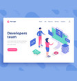 developers team concept people interact vector image vector image