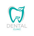 modern tooth pediatric dentistry logo vector image