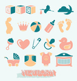 newborn and baby icons symbols vector image