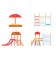 playground equipment for kids entertainment slide vector image